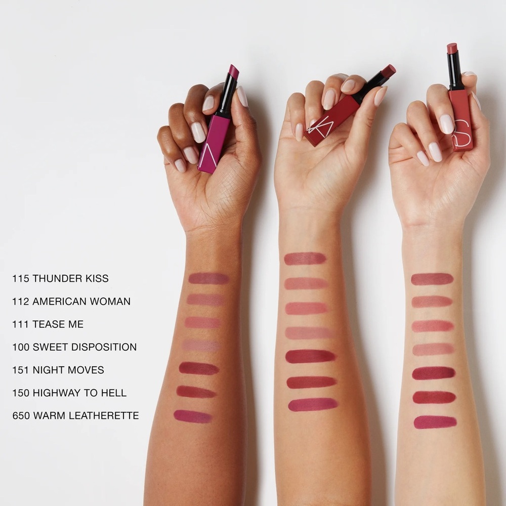 Ⓜ️Warm Leatherette NARS Powermatte Lipstick Rich Berry Pink Brand New in Box - Picture 5 of 7